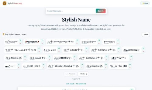 Stylishname.org with 20k per month organic traffic