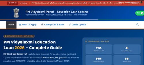 PM Vidyalaxmi Education Loan Website – 121K+ Visitors in 6 Months (Bing + Google Traffic)
